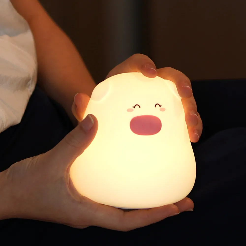 Toy Night Light Portable Safety Baby Babi Kid Cartoon Cute Animal Toy Led Pat Silicone Night Light Lamp