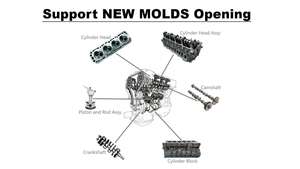 Parti del motore auto K7M teste dei cilindri del motore per <span class=keywords><strong>Renault</strong></span> 1.4L K7M alluminio 4V gruppo testata 7701472681 7701468858 - Product Image 6