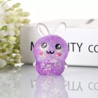 Jouet anti-stress lapin de Pâques mignon du Japon et de Corée du Sud, jouet à presser avec poudre dorée, jouet de réduction de pression, vente en gros