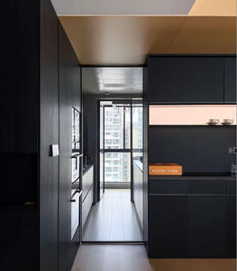 Gabinetes de Cocina de Lujo Personalizados con Isla, Fabricante de Diseños Modernos, Diseñador Chino, Color Negro - Product Image 2