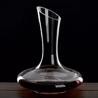 Carafe à vin rouge unique sans plomb, aérateur à vin transparent avec bouche inclinée