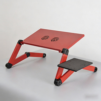 Soporte Ergonómico para Monitor con Alfombrilla para Ratón, Soporte Ligero para Portátil de Aluminio, Ajustable en Ángulo, Plegable, para Cama