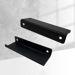 <strong>Black</strong> Manufacturer <strong>Drawer</strong> Stainless Steel Slotted Embedded Invisible Handle Furniture Cabinet <strong>Square</strong> Concealed Handle - Product Image 2
