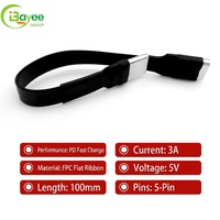 Cable de Datos USB Tipo C Flexible de Carga Rápida de 100 mm, Macho a Hembra, de 5 Pines, Precisión Dual, Recto, para Equipos Médicos y Automóviles