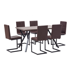 Juego de comedor ชุดโต๊ะอาหารไม้7ชิ้นชุด DS-611โลหะสำหรับห้องครัว - Product Image 2
