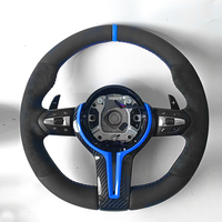 Volant en cuir et fibre de carbone avec LED pour 320/525/F10/F30/F31/F32/F15/E90/F70/E71/F31/X5/X6/F01/F07/F20/F11/F22/F25/M3/M5/M4M2