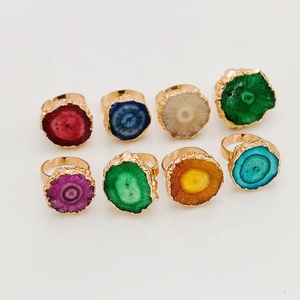 Heißer Verkauf natürlicher Achat steinringe verstellbarer <span class=keywords><strong>Ring</strong></span> für Männer und Frauen - Product Image 1