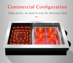 AOPA Coreano senza fumo elettrico <span class=keywords><strong>esterno</strong></span> pentola calda e barbecue grill - Product Image 4