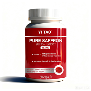 Cápsulas de Extracto de Azafrán de Marca Privada/OEM/ODM, Cápsulas Veganas de Azafrán, Refuerzan la Inmunidad, Promueven el Metabolismo, MOQ Bajo de 50 Piezas - Product Image 1
