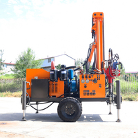 Machine de forage de puits d'eau domestique SM200 à roues, hydraulique, petite, avec moteur diesel – Vente chaude