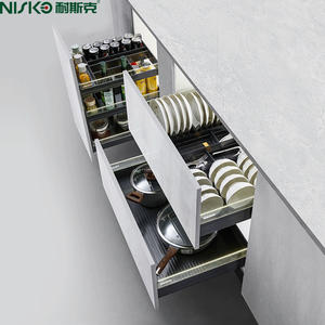 Phụ Kiện Nhà Bếp Tủ Bếp Ngăn Kéo Giỏ Nhôm Món Ăn Giá, Tấm Khô Giá Dụng Cụ Món Ăn Tấm Lưu Trữ Kệ - Product Image 2