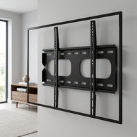 Braket Dinding TV Logam Hitam Vesa 400x400 untuk TV Layar Datar