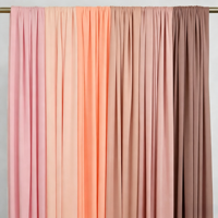 Rideaux de fond en tissu polyester soie laiteuse ivoire 10x10 pieds pour événements d'anniversaire, décoration de scène, fournitures de draperies de mariage - Vente en gros