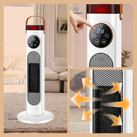 Chauffage d'appoint électrique en céramique PTC 2000W, protection contre la surchauffe, thermostat réglable, design portable autoportant, économe en énergie