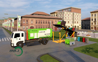 RNKJ Compacteur de déchets de type enterré Poubelle Poubelle Conteneur à ordures comprimé amovible