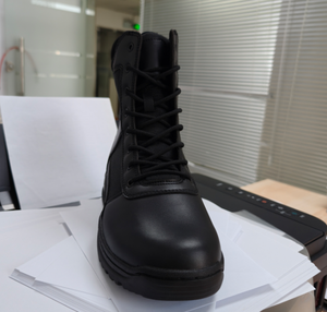 TSB01-7 Wholesale Highquality Side Zipper Mid-cut <b>Hiking</b> Shoes Waterproof Anti Slip Wear-Proof Tactical <b>Boots</b> Black Men Shoes - Product Image 2