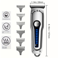 Tondeuse à Cheveux Professionnelle Sans Fil en Acier Inoxydable pour Hommes - Étanche, Longue Autonomie, Écran en Anglais, Batterie Li-ion, Usage Domestique