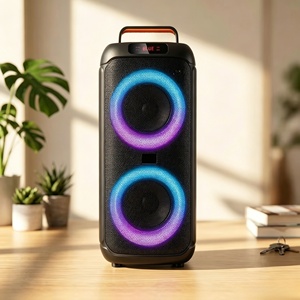 Oudiobop <span class=keywords><strong>Enceinte</strong></span> de Fête Double 6,5 Pouces Sans Fil <span class=keywords><strong>Bluetooth</strong></span> Audio Spectacle Lumineux LED RGB 40W Appairage TWS Performance Scénique - Product Image 3