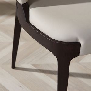 Solid Wood & <b>White</b> Wax Wood Modern Minimalist <b>Chairs</b> - <b>Dining</b>, Living Room & Restaurant Seating - Product Image 3
