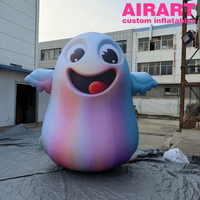Fantôme géant gonflable dégradé avec ailes, modèle de personnage fantôme gonflable personnalisé pour événements extérieurs, fêtes et centres commerciaux