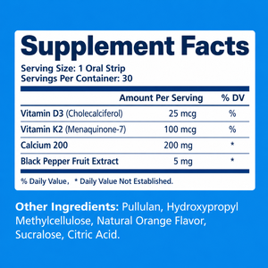 Tiras Orales de Vitamina D3+K2 con Ingredientes Seleccionados, Apoya la Función Inmunológica Saludable y las Defensas Naturales del Cuerpo, Suplemento Dietético - Product Image 6