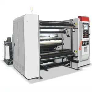 1600mm Servo Motor Brown Kraft Paper Jumbo Roll Slitting Machine With Hydraulic Shaft Less Unwinder Jumbo Roll Cutting Machine