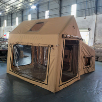 Tente de camping gonflable Oxford imperméable pour 4 à 6 personnes, installation rapide, tente gonflable pour la famille