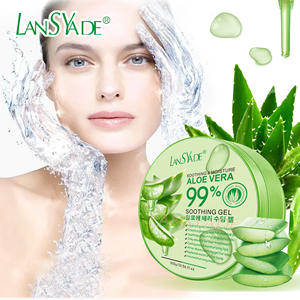 Gel d'aloe vera pur biologique de Corée en gros, 300g, crème hydratante et éclaircissante pour le visage, gel apaisant, réparation solaire, <span class=keywords><strong>masque</strong></span> de nuit frais et gelatiné - Product Image 4