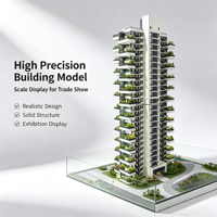 Maquette verticale écologique de bâtiment de grande hauteur pour hall d'exposition et vitrine de salon professionnel