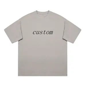 Espagne vente en gros de t-shirts d'été à col rond pour hommes 100% coton gris t-shirt oversize pour hommes