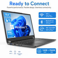 Laptop Bisnis Layar Sentuh Baru Dual Core Intel Core I3-10100Y RAM 16GB SSD 256GB WiFi 6 Notebook 15.6"