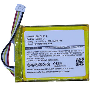 แบตเตอรี่สำหรับ <span class=keywords><strong>JBL</strong></span> Clip4 Clip3ลำโพงบลูทูธพลังสูง3.7V 1000mAh แบตเตอรี่ลิเธียมจากโรงงานขายส่งราคาถูก - Product Image 3