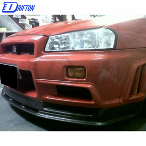 V-Spec Style Carbon Fiber Front Bumper <b>Oil</b> <b>Cooler</b> Ducts For Nissan Skyline R34 GTR 1998-2002 - Product Image 5