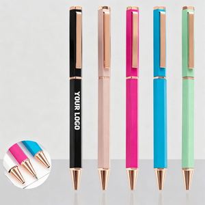 New Hot Sale Business Metal Ballpoint <b>Pen</b> Slim Quality Giveaway Gifts Office Advertising Ballpoint <b>Pen</b> Customize Logo - Product Image 1