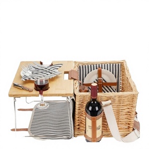 <b>Small</b> Soft Multifunction Picnic <b>Basket</b> Wicker Reusable Non Toxic Mexican Premium Cooled 4 Person Honey Color Guangdong Wood Box - Product Image 2