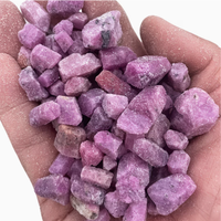 Natürlicher Roter Korund Rohstein, Lose Rubine für Schmuckherstellung, Unbearbeitete Mineralkristalle für DIY-Halsketten und Anhänger