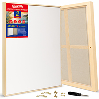 Lot de 2 toiles encadrées 30x40 pouces, ensemble de toiles pré-encadrées |   Mélange coton-lin (400 g/m²), prêt à accueillir les peintures à l'huile et acryliques