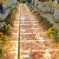 Piste de danse LED Muwei, sol lumineux effet miroir/3D Infinity pour mariage, fête et décoration d'événements
