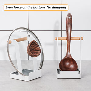 Cucharón de cocina vertical para encimera de cocina, utensilio para tapa de olla, soporte de cuchara y tenedor, torre de soporte - Product Image 2