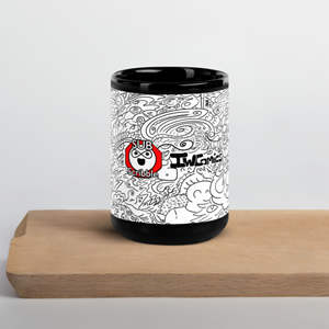 Taza de dibujos animados IW Comics SubScribble con diseño de pegatinas divertidas para amantes del café - Product Image 1