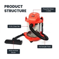 Aspirateur industriel électrique 1000W sans sac, cyclonique, pour nettoyage de tapis d'hôtel et domestique