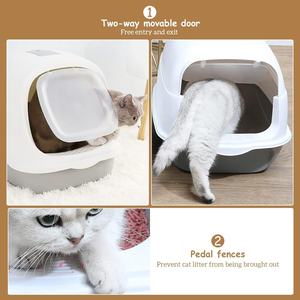 OF Toilette pour chat détachable entièrement fermée grande litière pour chat avec pelle vente en gros - Product Image 3