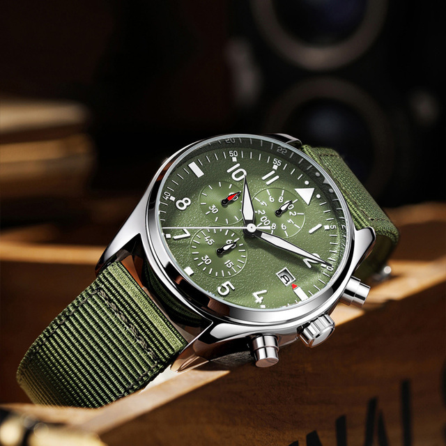 Custom logo Wrist Quartz Watch Luxury for Men  Waterproof Sports Men's Chronograph  Watches Men Top Brand