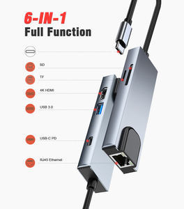 type c to hdmi rj45 multi <span class=keywords><strong>dock</strong></span> <span class=keywords><strong>station</strong></span> usb 3.0 splitter for home macbook <span class=keywords><strong>ipad</strong></span> pro several ports usb hub - Product Image 2