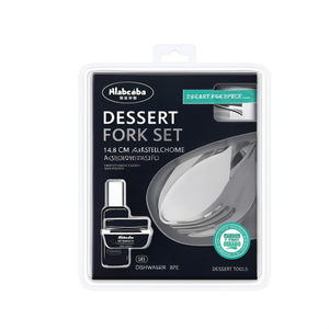 Juego de tenedores para postre, 6 piezas, 14,8 cm, acero inoxidable, cromo pulido, FASHION, apto para lavavajillas - Product Image 2