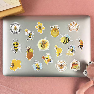 สติกเกอร์การ์ตูนรูปผึ้งในสวนแบบกำหนดเอง200ชิ้น/ถุงกันน้ำติดโลโก้น่ารักสติกเกอร์ดอกทานตะวันผีเสื้อสมุดบันทึกสำหรับตกแต่งบ้าน - Product Image 4