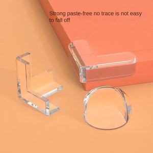 Protections d'angle de table en plastique transparent en forme de L, protège-bords pour la sécurité, protection anti-collision - Product Image 1