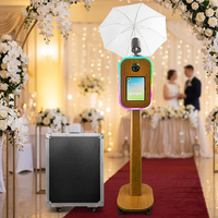 Nuevo Kiosco de Fotos con Anillo de Luz para iPad y DSLR, con Acabado de Madera, para Alquiler en Eventos y Pequeños Negocios