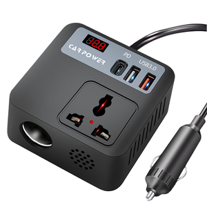 150W kép <span class=keywords><strong>USB</strong></span> Car Charger Adapter cắm 12V <span class=keywords><strong>DC</strong></span> để 110V AC chuyển đổi 3.1A xe Ổ cắm điện với NFC cho 50/60Hz tần số - Product Image 1