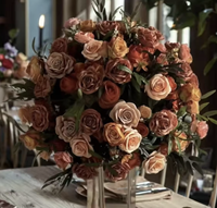 Décoration de table de mariage, boule de fleurs artificielles en soie blanche faite à la main et ornements pour accessoires de photographie de mariage, décoration de la maison